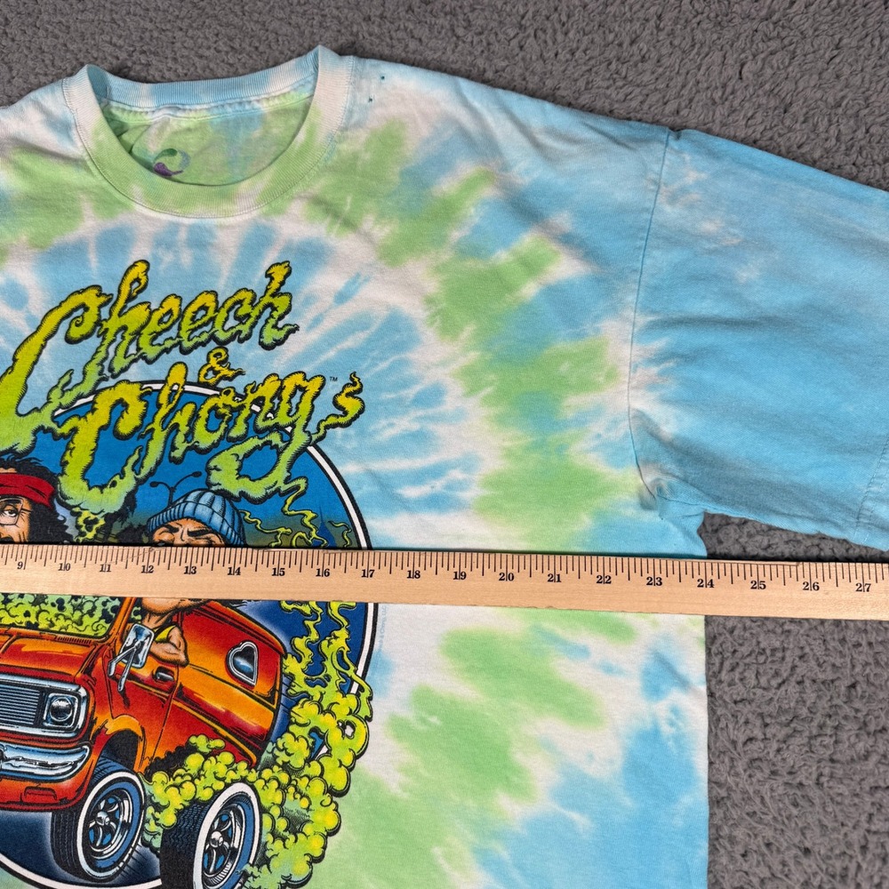 Cheech and Chong Liquid Blue T-Shirt Size XL Hot Rod Tie-Dye - Picture 5 of 9